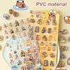 1 Sheet Capybara 3D Transparent Jelly Stickers Crystal Decorative Stickers Children's Phone Case DIY Toys