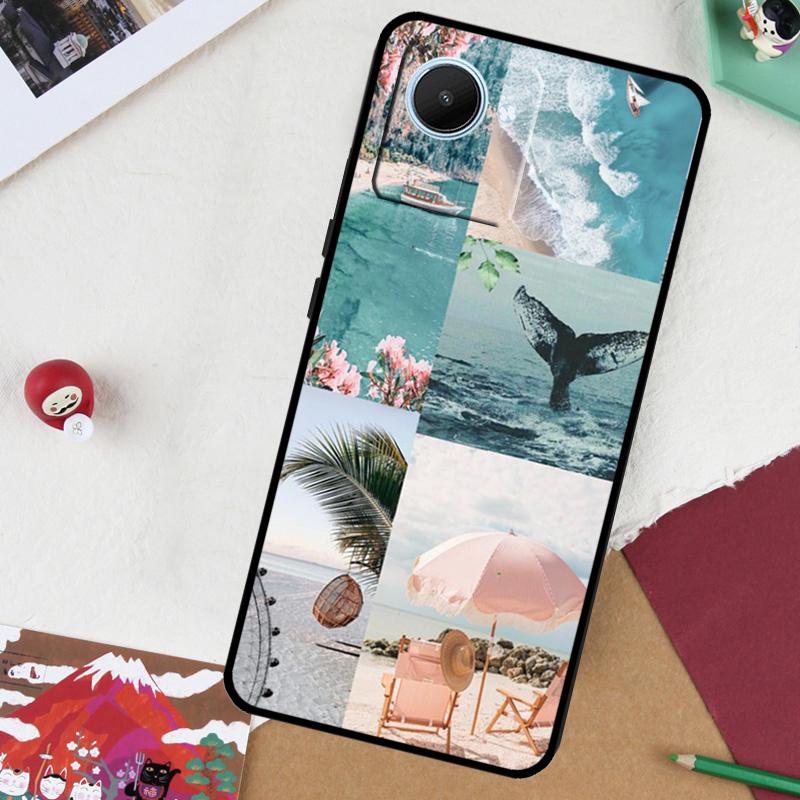 Летний пляжный коллаж для Realme 14 Pro Plus 13 10 11 12 GT 6 5 6T GT7 Pro C61 C55 C53 C51 C21Y C25S C67 C75 Чехол
