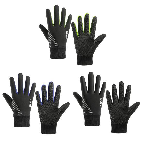 1 пара зимних теплых спортивных перчаток, водостойкие перчатки с сенсорным экраном для холодной погоды и толстой плюшевой подкладкой для детей