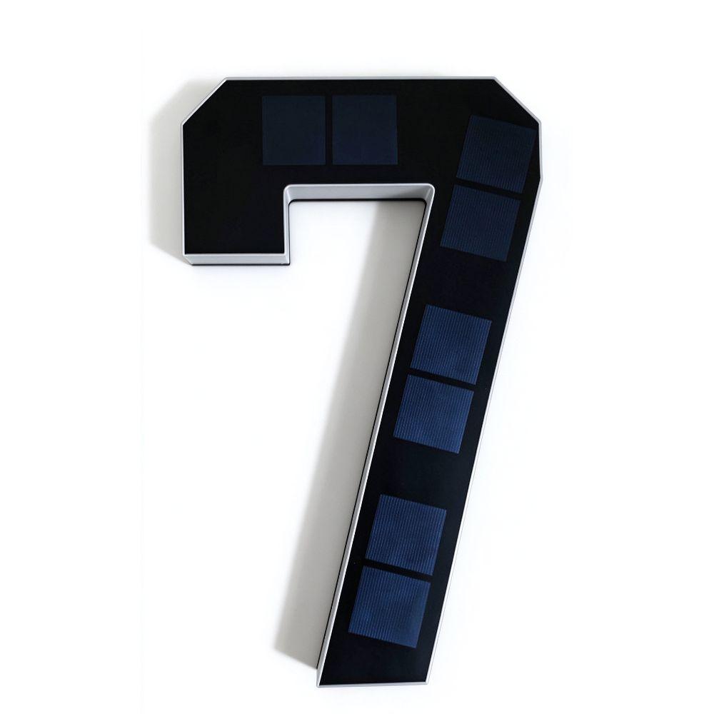 No Wiring Solar Lighted House Numbers Light 6.7IN Solar Digital Doorplate  Porch