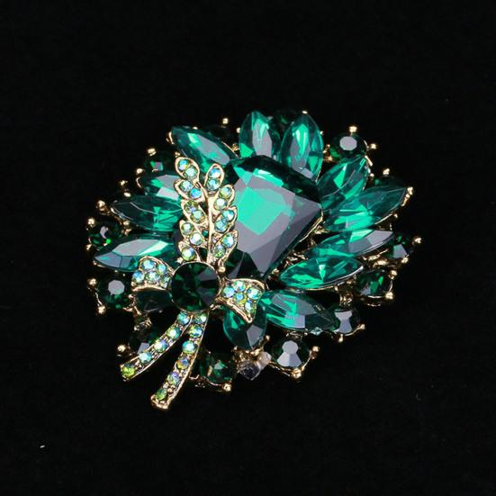 Брошь из искусственного драгоценного камня, свадебная брошь со стразами, модное платье, пальто, аксессуары, милые украшения для женщин и девочек