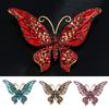 Butterflies Shape Large Lapel Pin Christmas Rhinestone Shiny Brooch Pin Scarf Clip