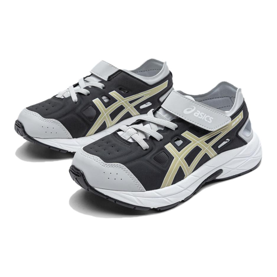 Asics Synthetic Leather Contend Xbn Ps Comfortable Breathable Low Top Running Shoes Kids Running Shoes Silver Gray 1014A336-002