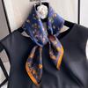 Pure Silk Scarf Women Neck Square Headband Scarves Bandana  Fashion Hijab Poncho Scarves Pashmina  Female Foulard 53Cm