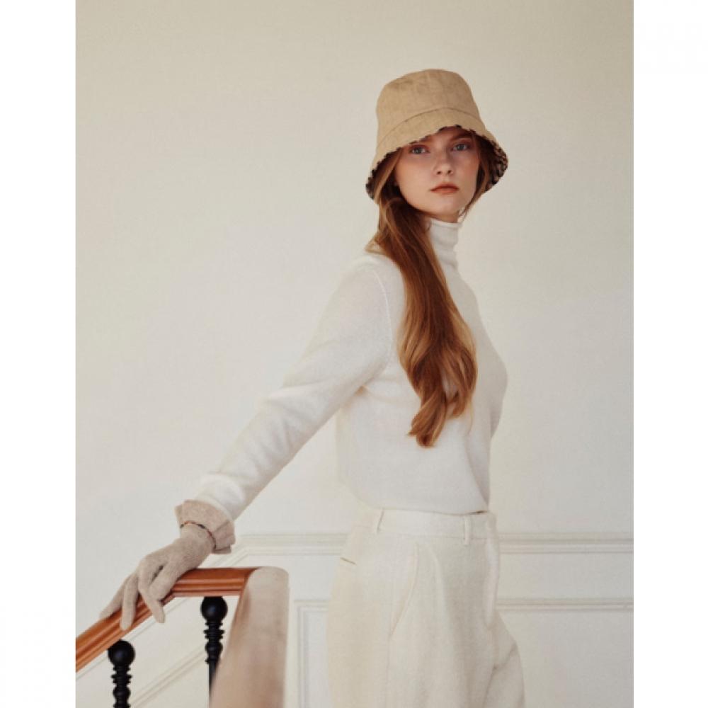 Daks Women Check Contrast Dd Quilted Embroidery Bucket Hat Beige Dche6fp21i2