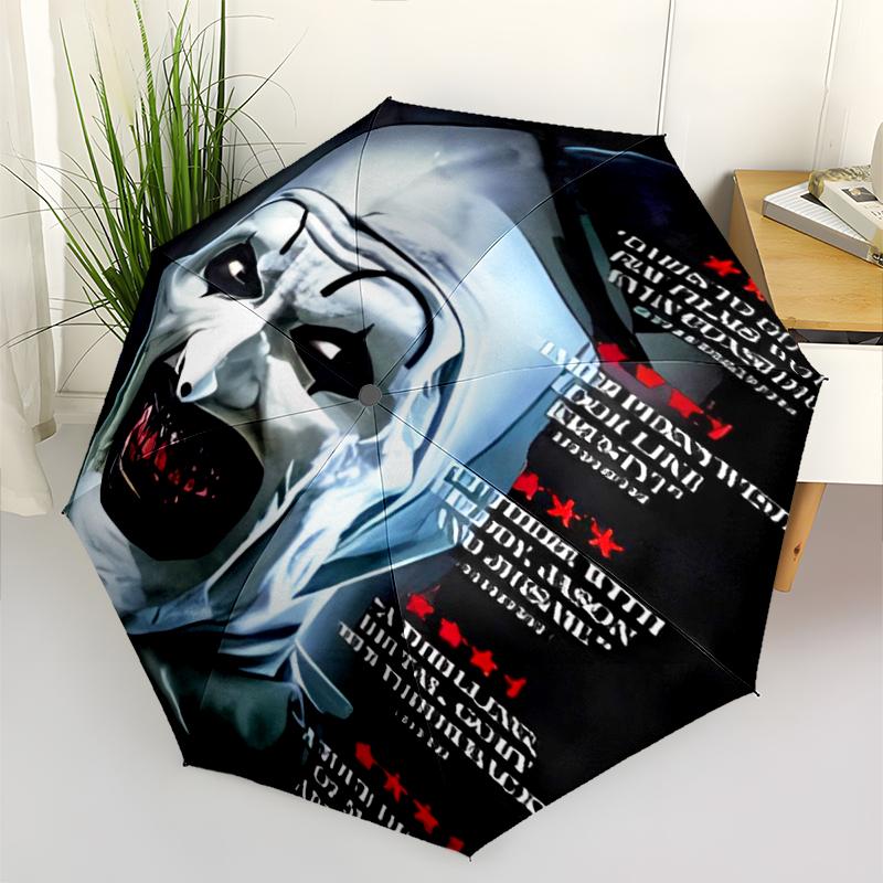 Printed Art the Clown Terrifier1-Printed Folding Umbrella,Outdoor,Leisure,And Travel Umbrella,Durable Umbrella Fabric,Birthday And Holiday Gift