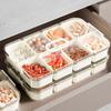 Snack Tray Fridge Storage Box with Transparent Lid Detachable 45755 Grids Food Preservation Case Fruit Spice Kitchen