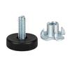 12Pcs Universal Furniture Leveling Feet with T-Nuts Strong Load-bearing Thread Adjustable Levelers Cabinet Chair Table Feet