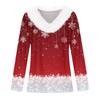 Рубашки с длинным рукавом для женщин Милые топы Рождественские принты Футболки Блузки Повседневные топы больших размеров Базовые топы Пуловеры