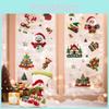 Cling Static Christmas Sticker Snowman Christmas Tree Decor Set Festive Display