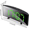 Creative Curved Electronic Clock LED Large Screen Plug-in Battery Dual-purpose Mirror Alarm Clock Student Bedroom Dedicated