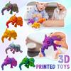 3D Printed Movable Elephant Toy, Elephant With Movable Joints, 3D Printed Elephant Toy Decoration, Stress Relief, Movable Elephant