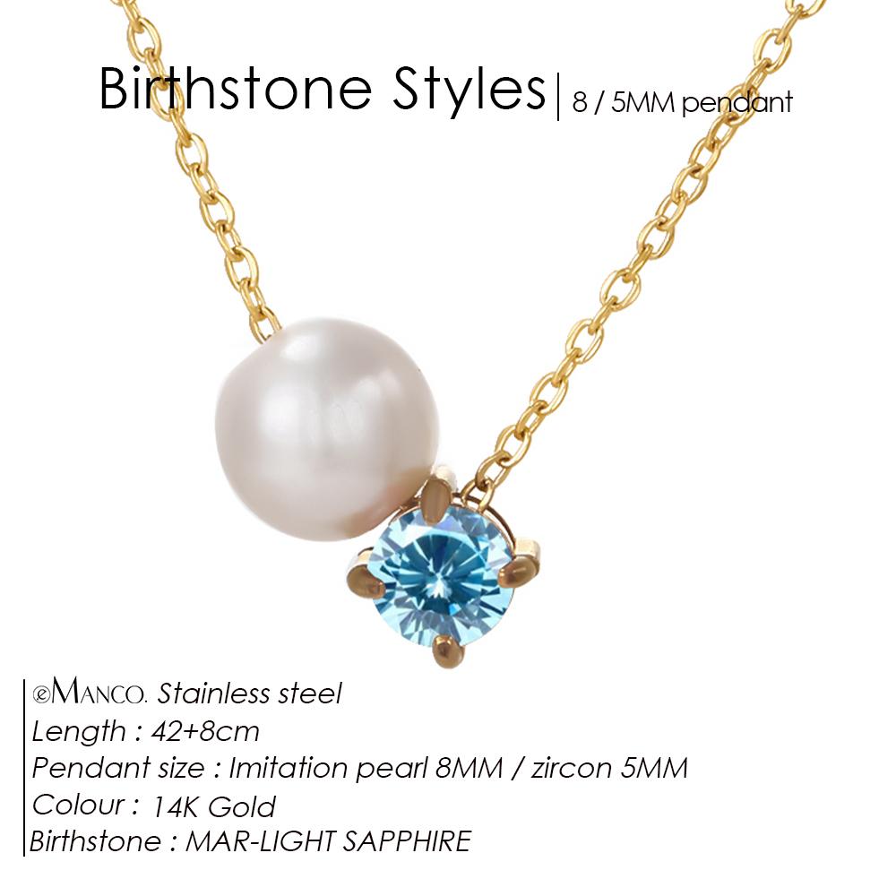 eManco Fashion Imitation Pearls Zircon Pendant Quality Necklace Chic Stainless Steel Fashion Exquisite Jewelry New