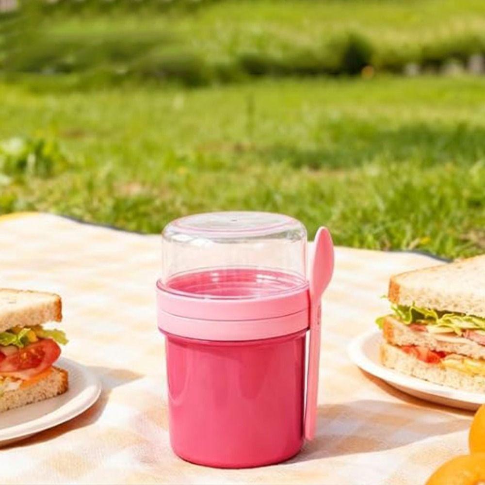 with Spoon Breakfast Cup Dressing Holder Yogurt Container Convenient Fruit Cup School