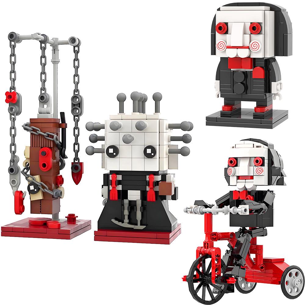 Конструктор MOC Хэллоуинская фигурка для взрослых, Пинхед, Фредди, Билли, Хоррор Подарок для фаната, Декор для дома, для Детские игрушки