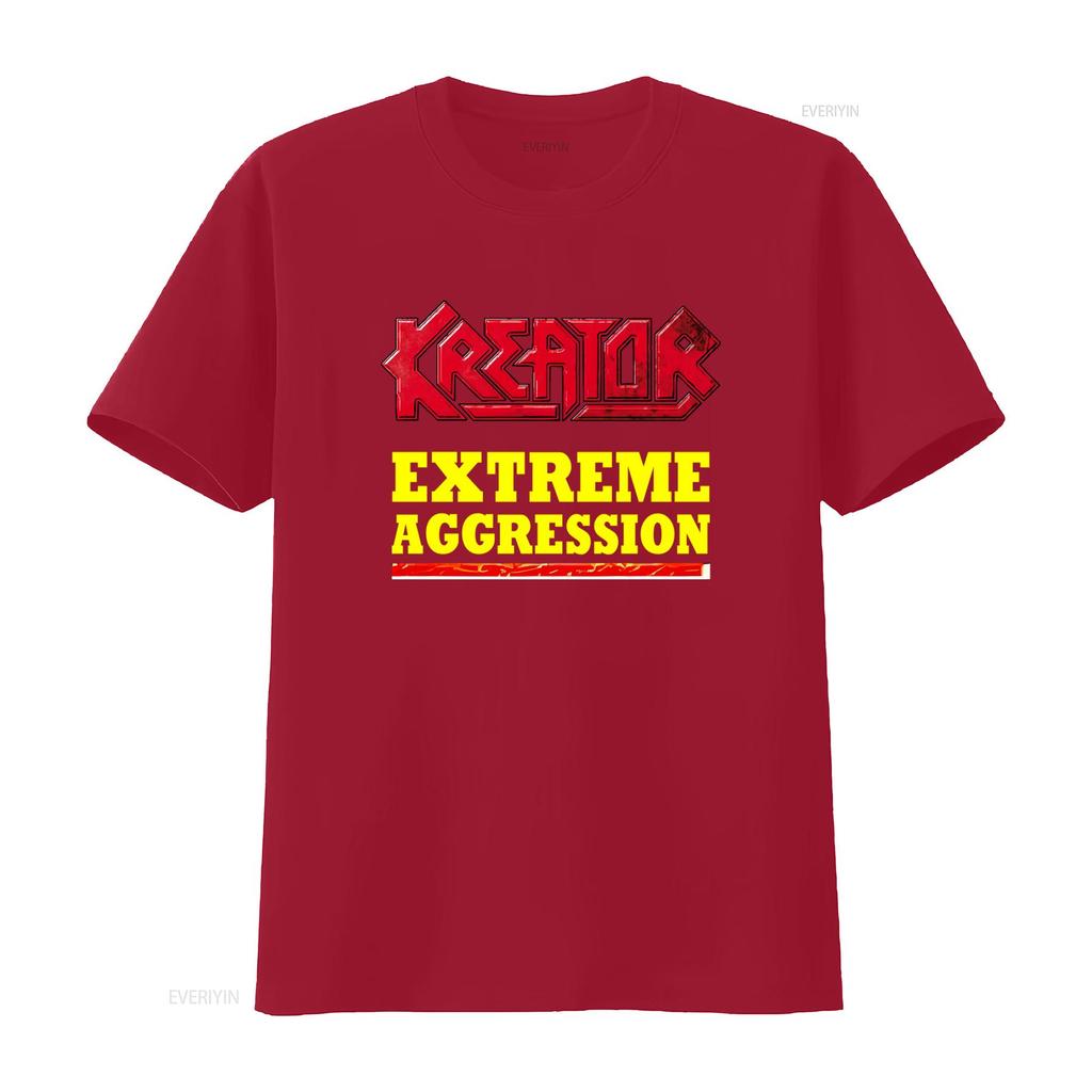 New Kreator Extreme Aggression Print T Shirt for Men Dtg vintage Washed Soft Unisex Stylish homme Comfortable designer clothes