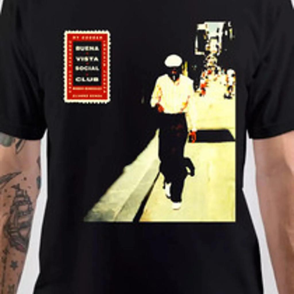 Camiseta Buena Vista Social Club Vintage Homme Designer Clothes Top For Everyday Wear Stretched Fashion Graphic Soft