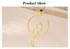 Cazador Cute Cat Long Tail Pendant Necklace for Women Stainless Steel Animal Kitten Charm Necklace Wholesale Gift Jewelry