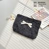 Маленькая кружевная монетница-бант Портативная сумка для хранения косметики Женский кошелек Ключи Макияж Помада Мешочек Органайзер для наушников Сумки-клатчи