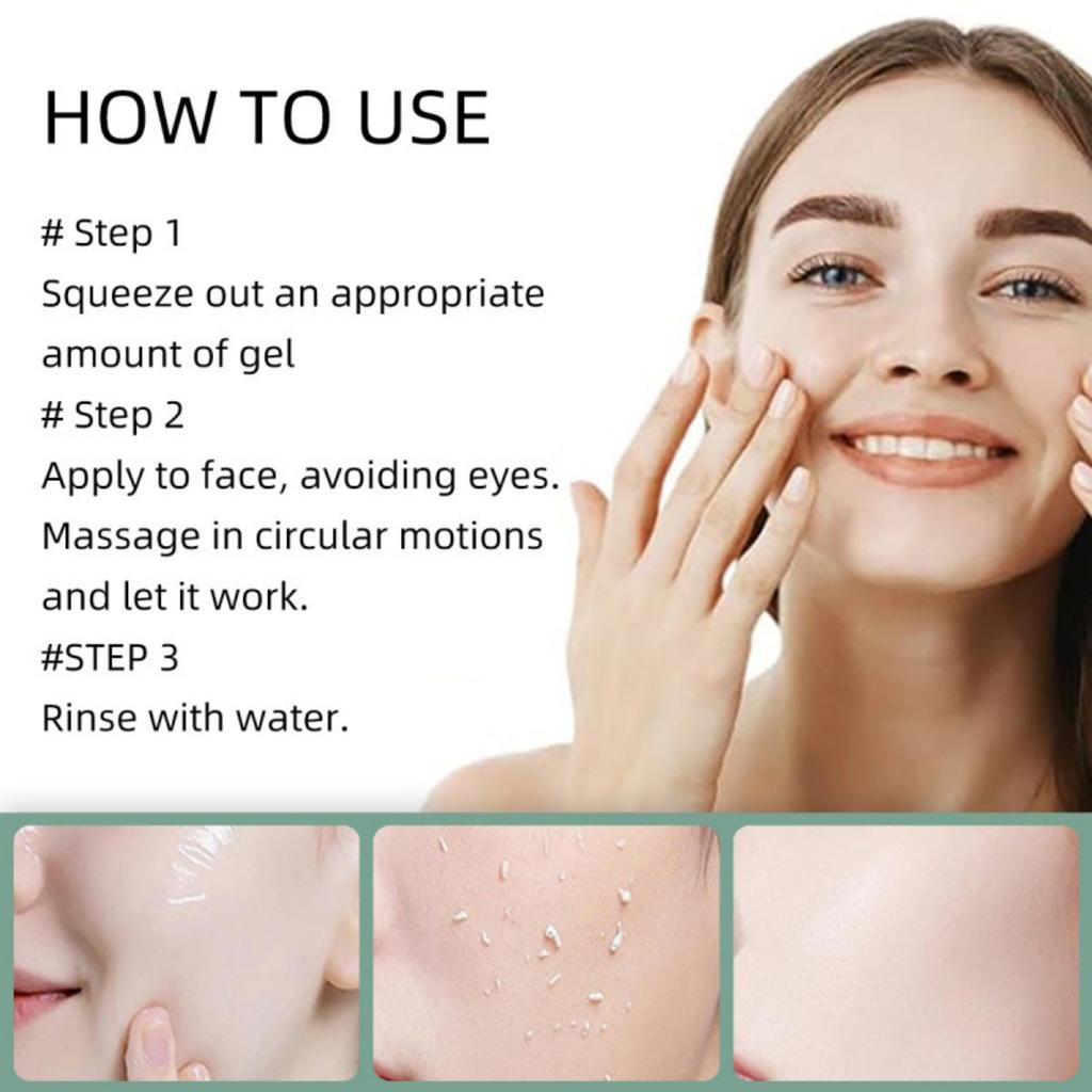 Травяной эксфолиатор, глубокое мягкое очищение кожи, отшелушивающий увлажняющий осветляющий гель 50 г