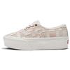 Authentic Woven Check Stackform Thick Sole Casual Low Top Skate Shoes Unisex Sneaker White Pink VN0A5KXXYL7