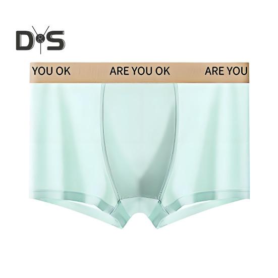 Мужские трусы-боксеры средней посадки, цветные шорты из ледяного шелка, ультратонкие дышащие летние трусы
