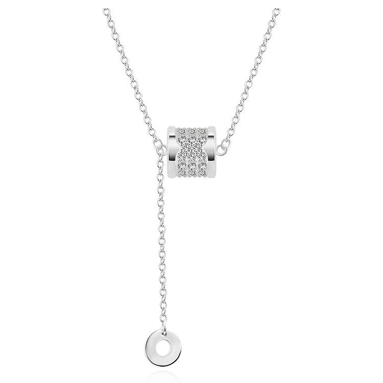 Fashion Diamond Necklace for Japanese and Korean Women, Simple and Versatile, with A Sense of Luxury and Niche Design