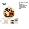 Relaxing Handiwork for Fall Nights Halloween Punch Needle Kit, Pumpkin Ghost Craft Kit with Beginner Friendly Embroidery Hoop, Easy Art Project