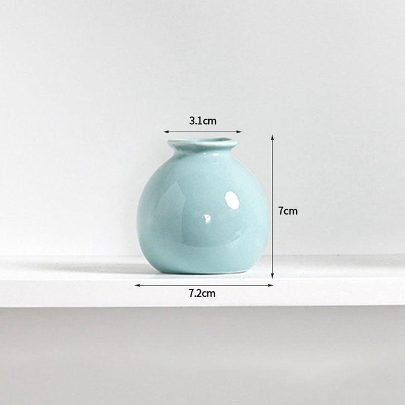 Мини Керамическая Ваза для Цветов Эстетичные Вазы для Гидропонных Растений Горшок для Цветочной Композиции Декор Комнаты Скандинавский Домашний Настольный Орнамент Флореро