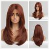 HAIRCUBE красный прямой синтетический парик для женщин длинный натуральный многослойный парик с челкой косплей вечерние термостойкое волокно парик волосы