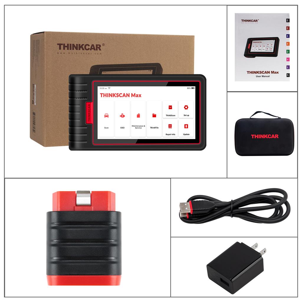 USA EU Warehouse THINKSCAN MAX 2 Auto Car Scanner All System Active Test 28 Reset OBD2 Code Reader Diagnostic Tool