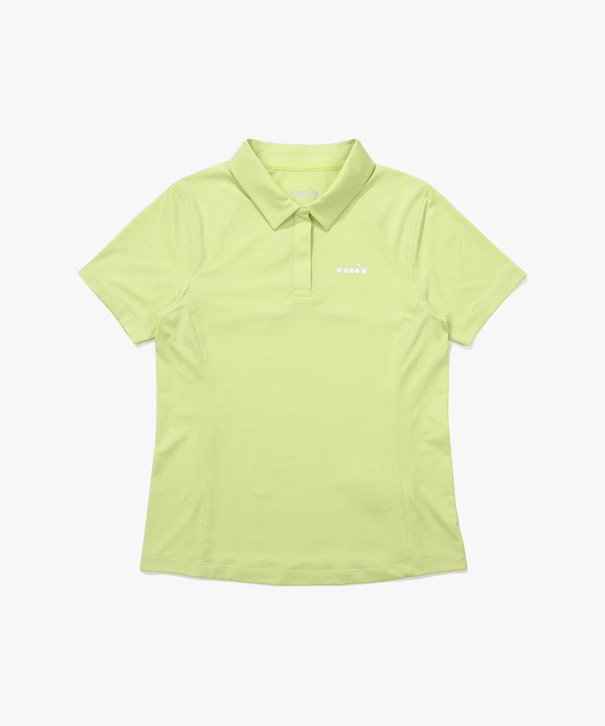 diadora Performance Mesh Short Sleeve Polo Shirt Women'S Lime