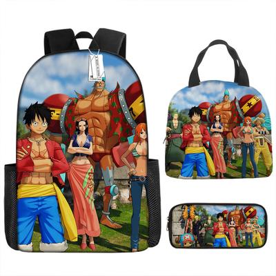 ONE PIECE рюкзак Луффи для школьников начальной и средней школы, рюкзак большой вместимости, детская сумка для ланча