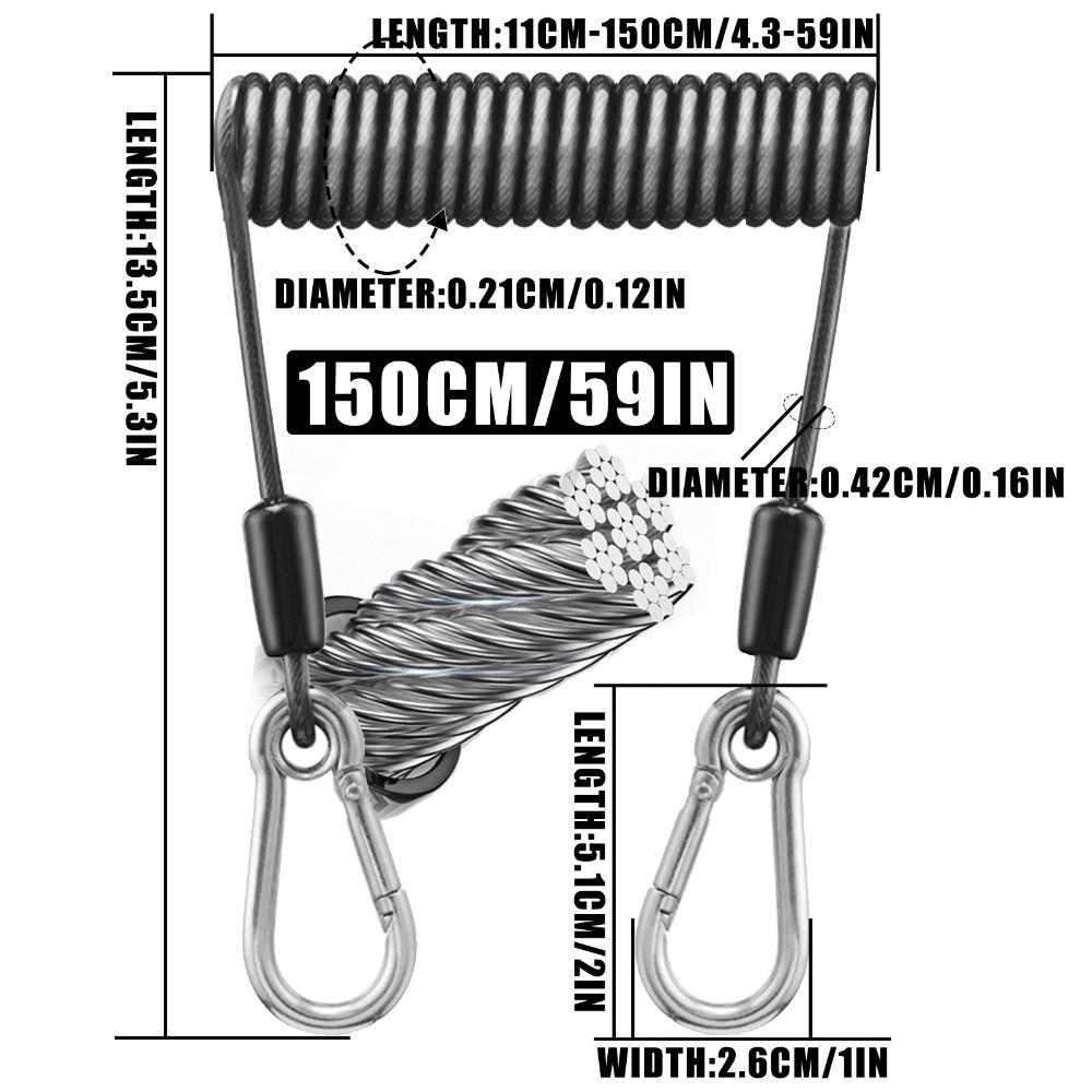 Telescopic Fishing Lanyard Anti-drop Spring Rope Fishing Fishing Safety Rope Fishing Supplies
