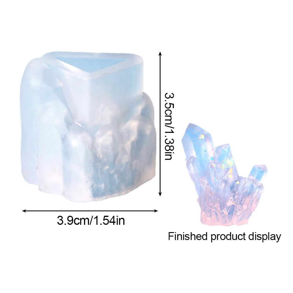 DIY Crystal Epoxy Resin Mold Crystal Cluster Irregular Stone Silicone Mold 3D Ornaments Handicraft Necklace Earrings Pendant Epoxy Resin Mold