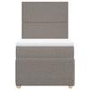 Maison Exclusive - Sommier à lattes de lit avec matelas Taupe 100x200 cm Tissu