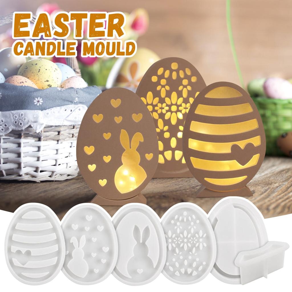 Silicone Mold Easter Silicone Mold Easter Egg Gypsum Mold Handicraft Silicone Six Piece Set