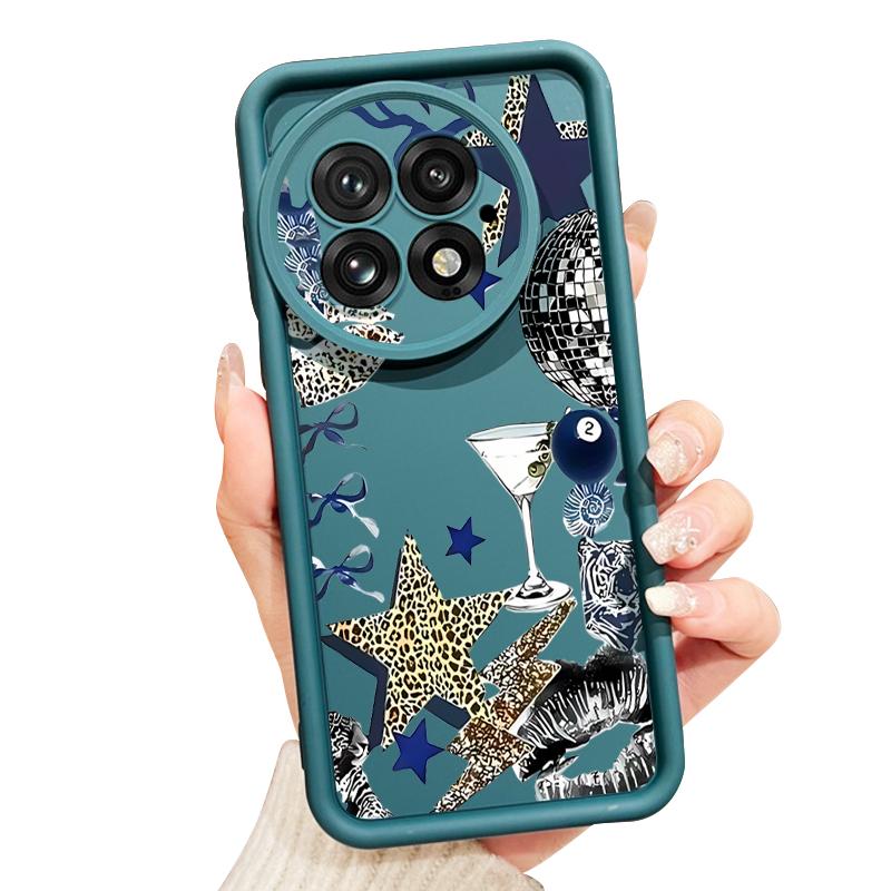 For OnePlus 13 Case Leopard Star Disco Ball Pattern Shockproof Bumper Silicone Cover For OnePlus 15 Nord 5 13R 13T 12R 12 11R 5G