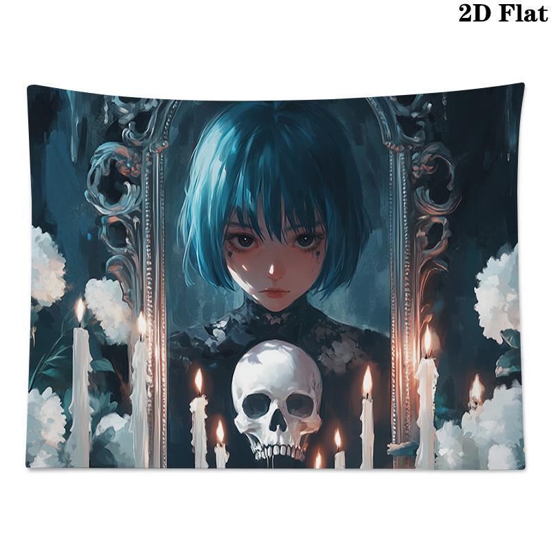 Dark-style girl Pattern Home Decor Tapestry, Wall Hanging, Decorative RV Wall Cloth.XGT0914236