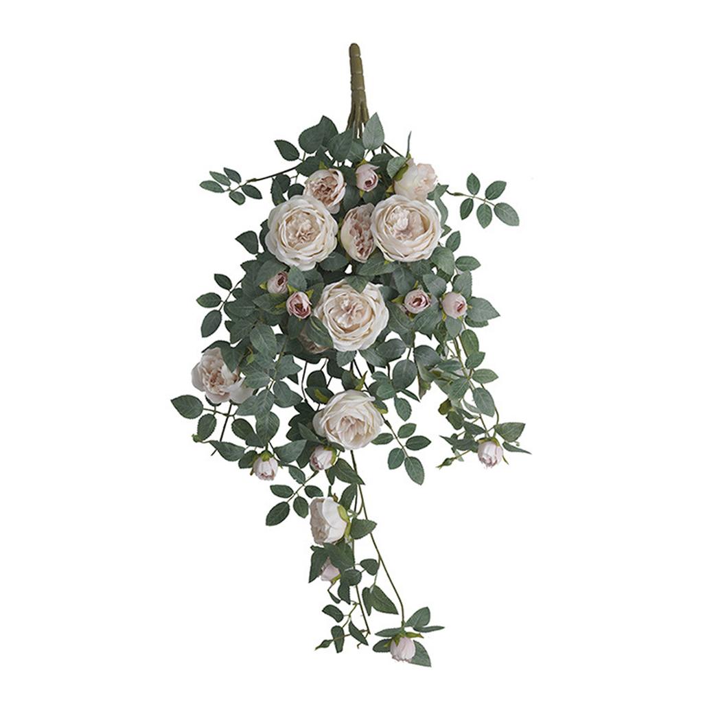 Artificial Hanging Flower Fake Hanging Rose Flower for Wall Home Room Garden