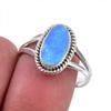 Natural Australian Opal Gemstone 925 Solid Sterling Silver Ring Size 8.5 t4S09