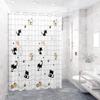 Thickened Partition For Bathroom Waterproof Shower Curtain No Need To Drill Holes