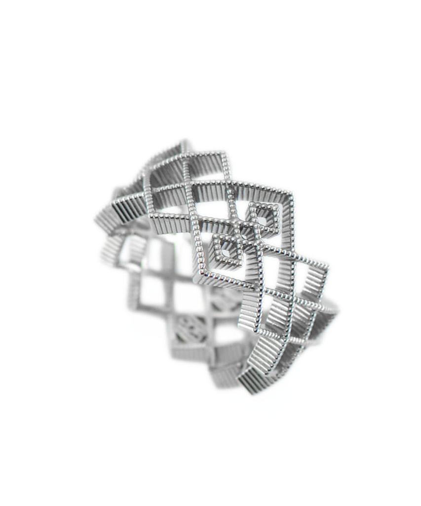Vivus Prio Bold White Gold Silver Ring