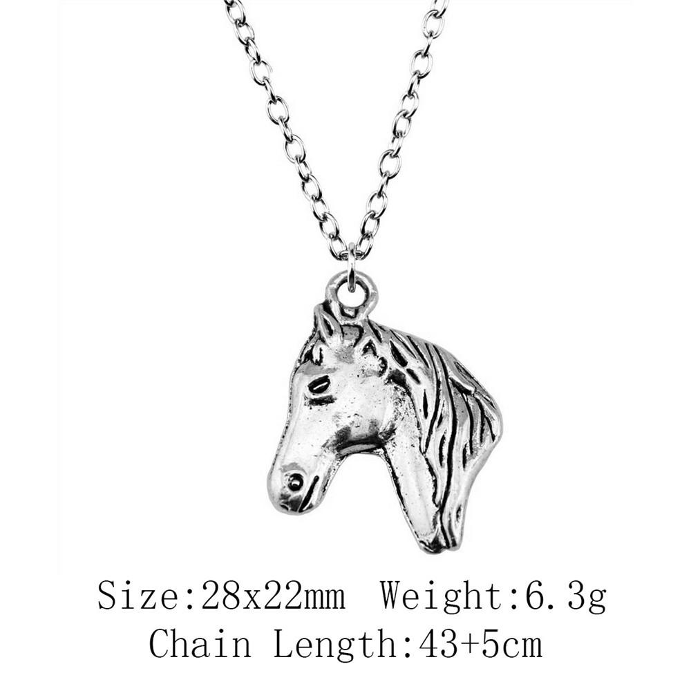 Подарки для женщин винтажное ожерелье лошадь единорог ожерелье на шею 43 см цепи предметы мужское ожерелье