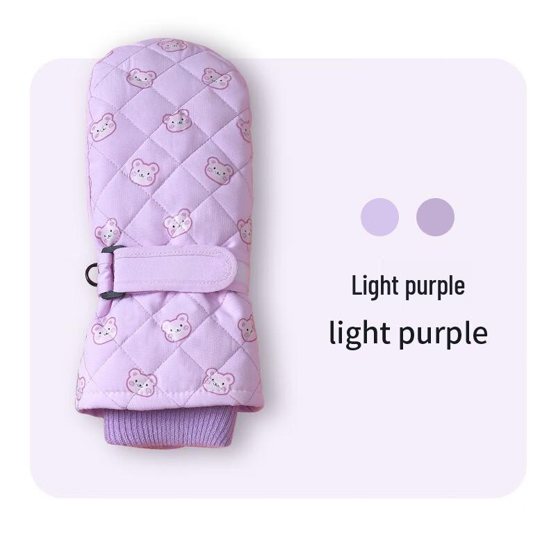 Детские плюшевые водонепроницаемые зимние лыжные перчатки