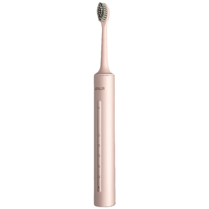 BAiR Smart Antibacterial Electric Toothbrush for Adults, Sonic Rechargeable Vibrating Soft Bristles, Smart Automatic, Peach Pink