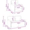 Sofa Set 2 pcs Dark Brown Fabric