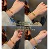 Gold shop-style bracelet, traditional sand gold bracelet, enamel-coated colorful butterfly bracelet, gift for women