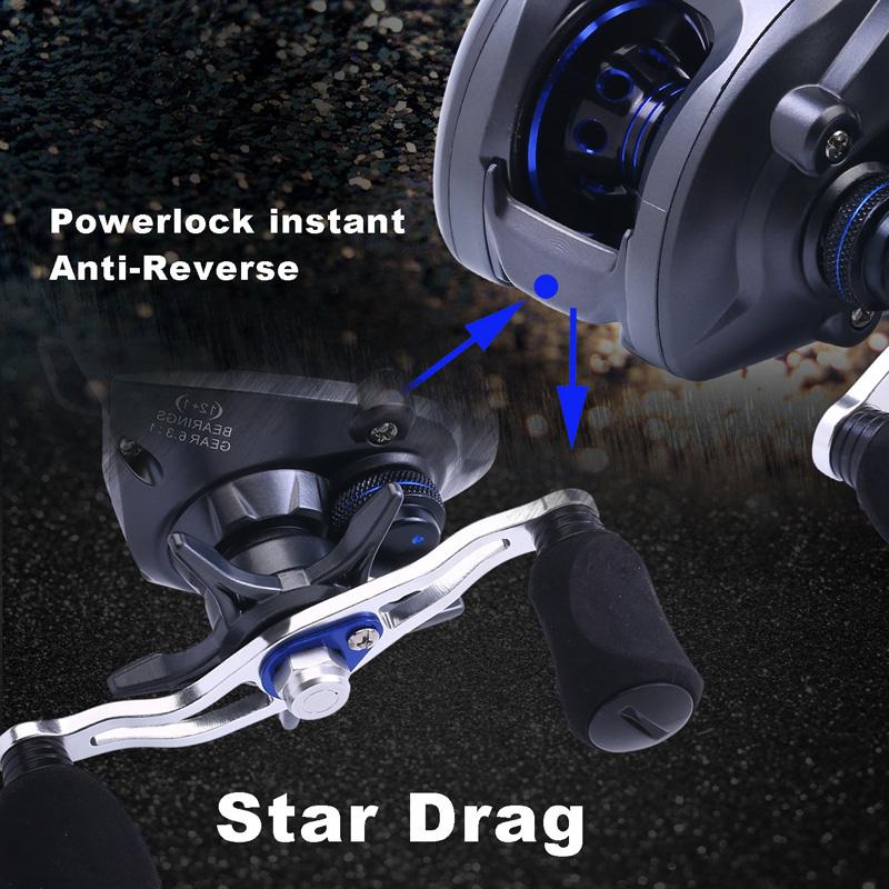 12+1 BB вьюрков для литья на приманку, низкопрофильная магнитная тормозная система, колесо вьюрка для литья под давлением