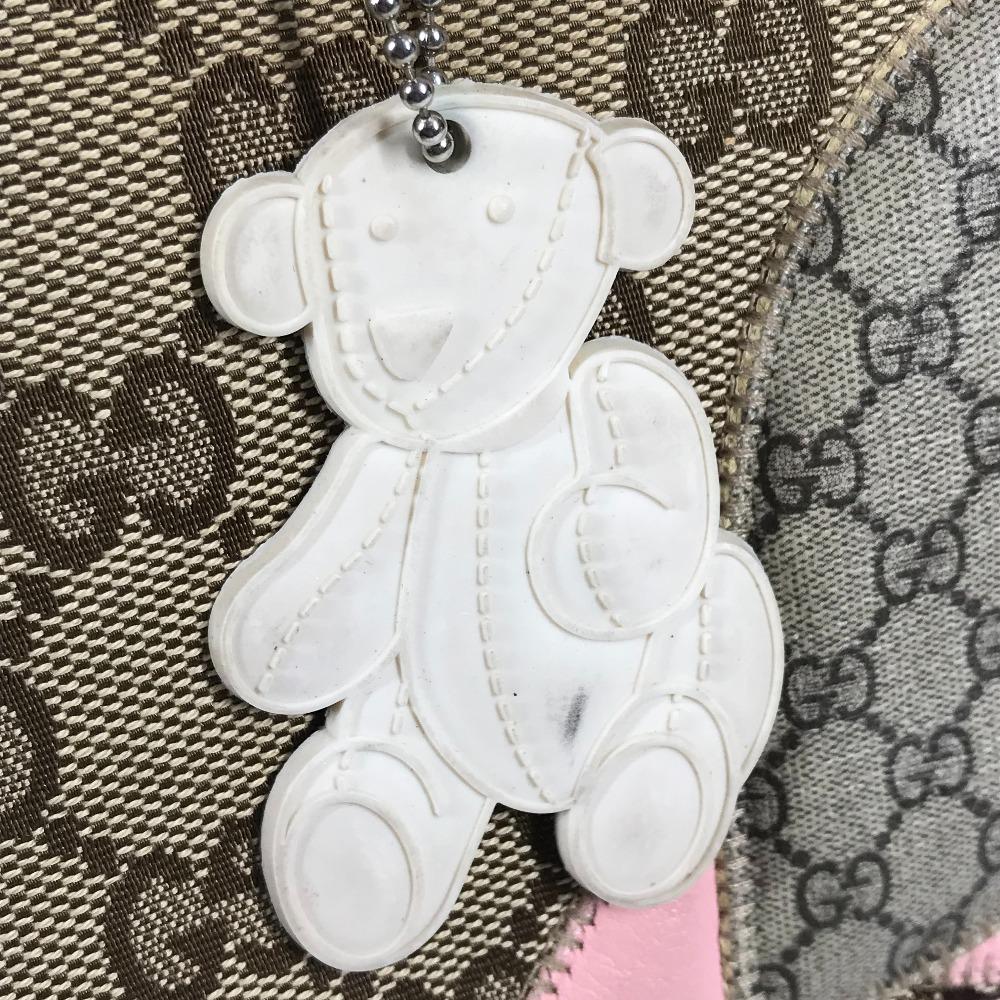 Gucci 271101 GG Попугай Папагалло Сумка-тоут с брелоком Ручная сумка розовый/бежевый